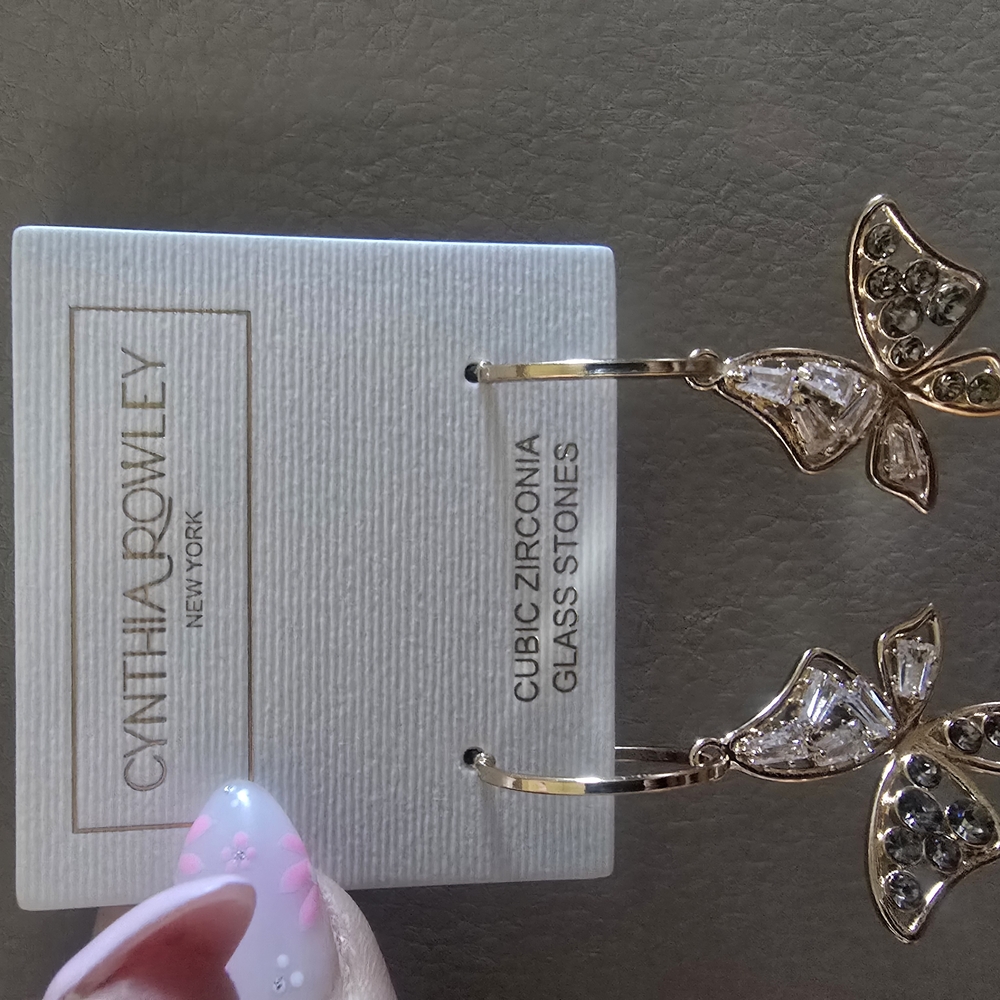 Cynthia Rowley Gold and Silver Butterfly Earrings